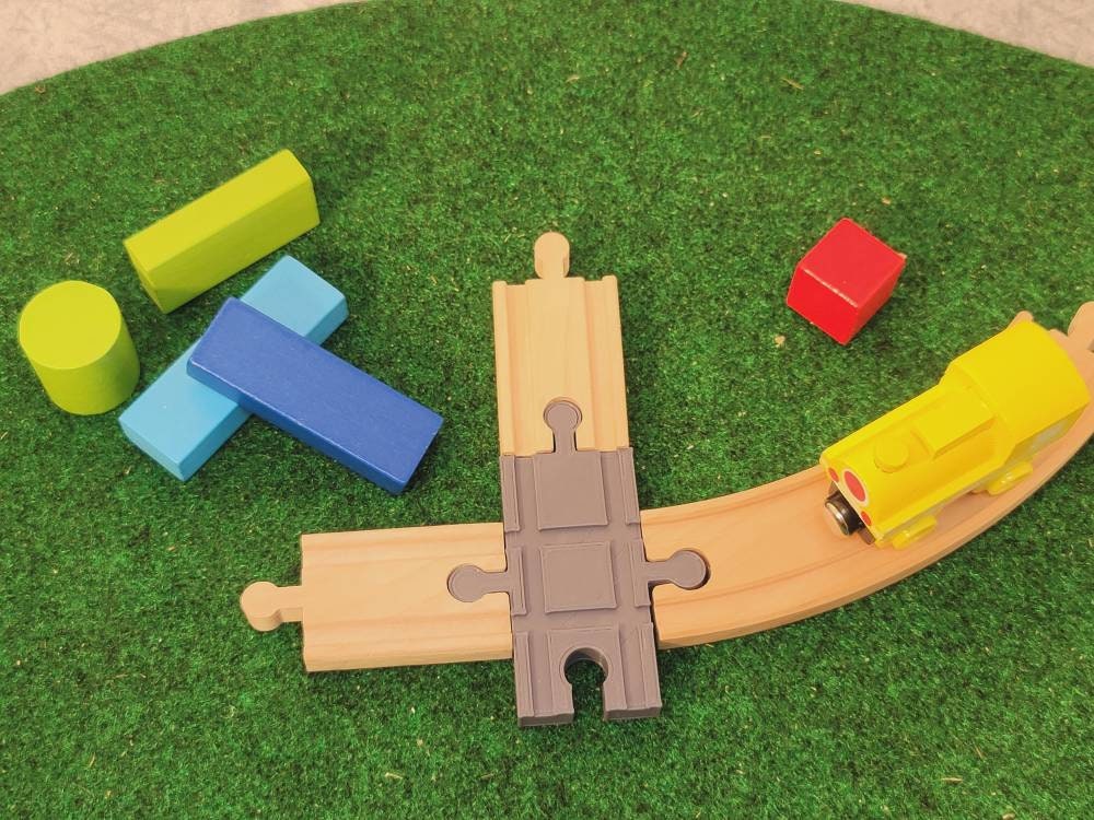 Toy Train Track 4-Way Cross Intersection