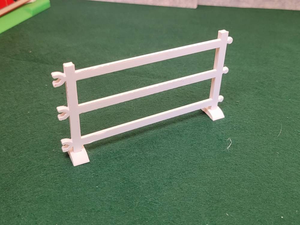 Farm Fence Toy Model Fence 3 Rail Fence Toy Doll House Fenceing Animal Toy Fence