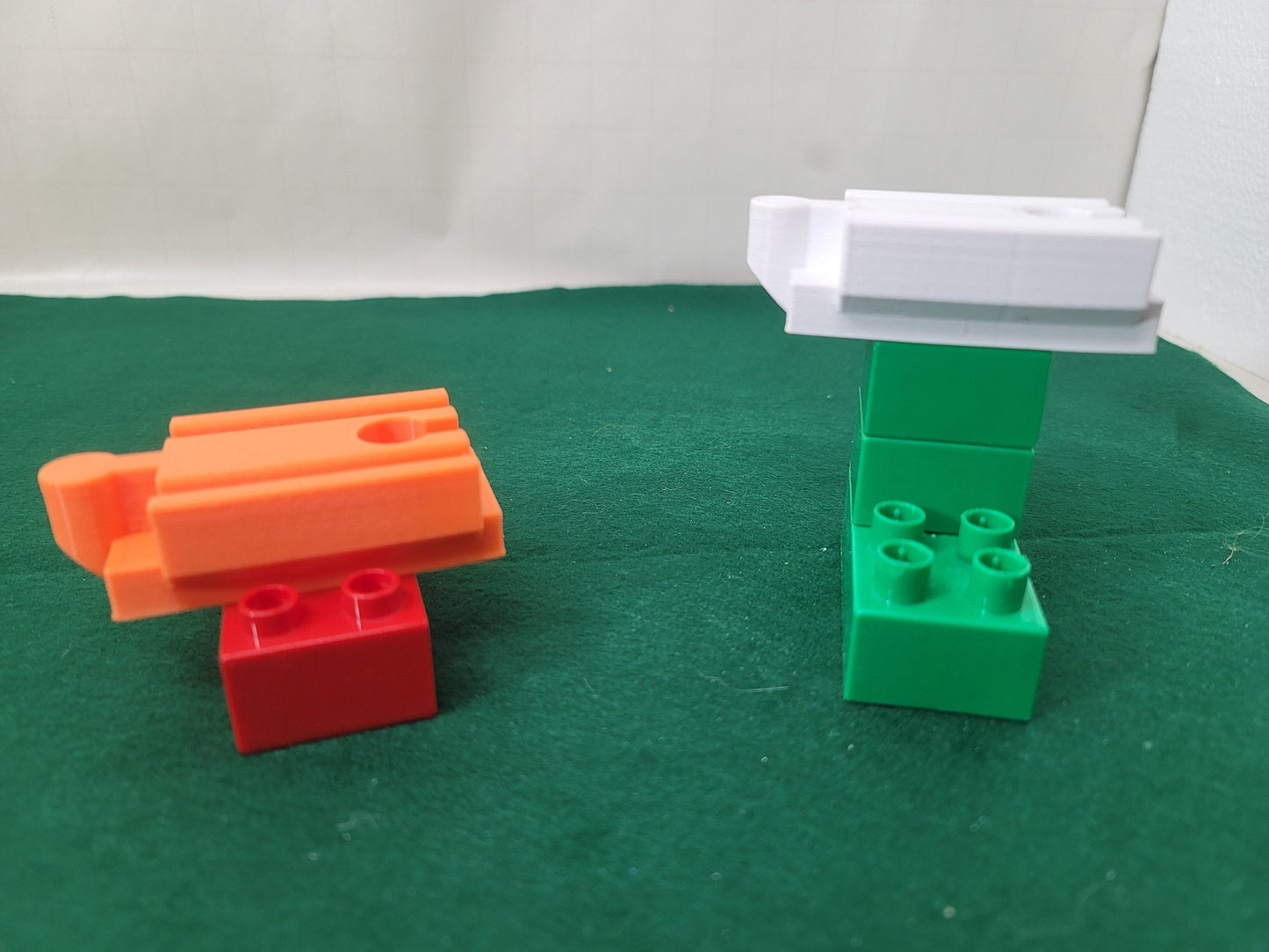 Train Track to Block Adaptor. (3) Pack | Compatible with Duplo |