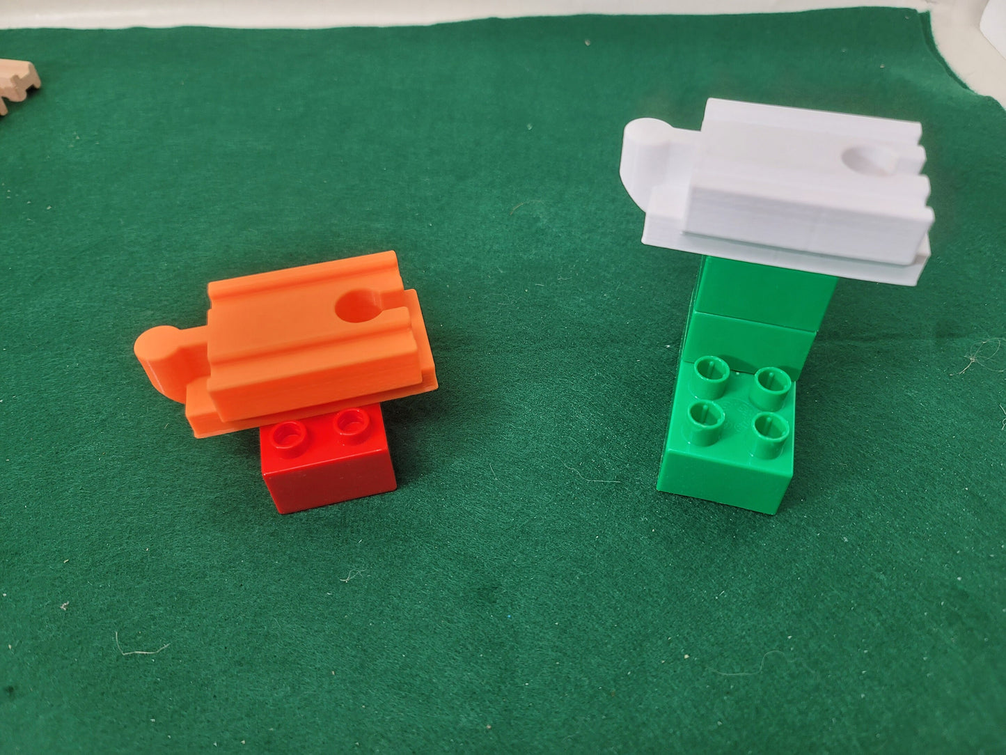 Train Track to Block Adaptor. (3) Pack | Compatible with Duplo |
