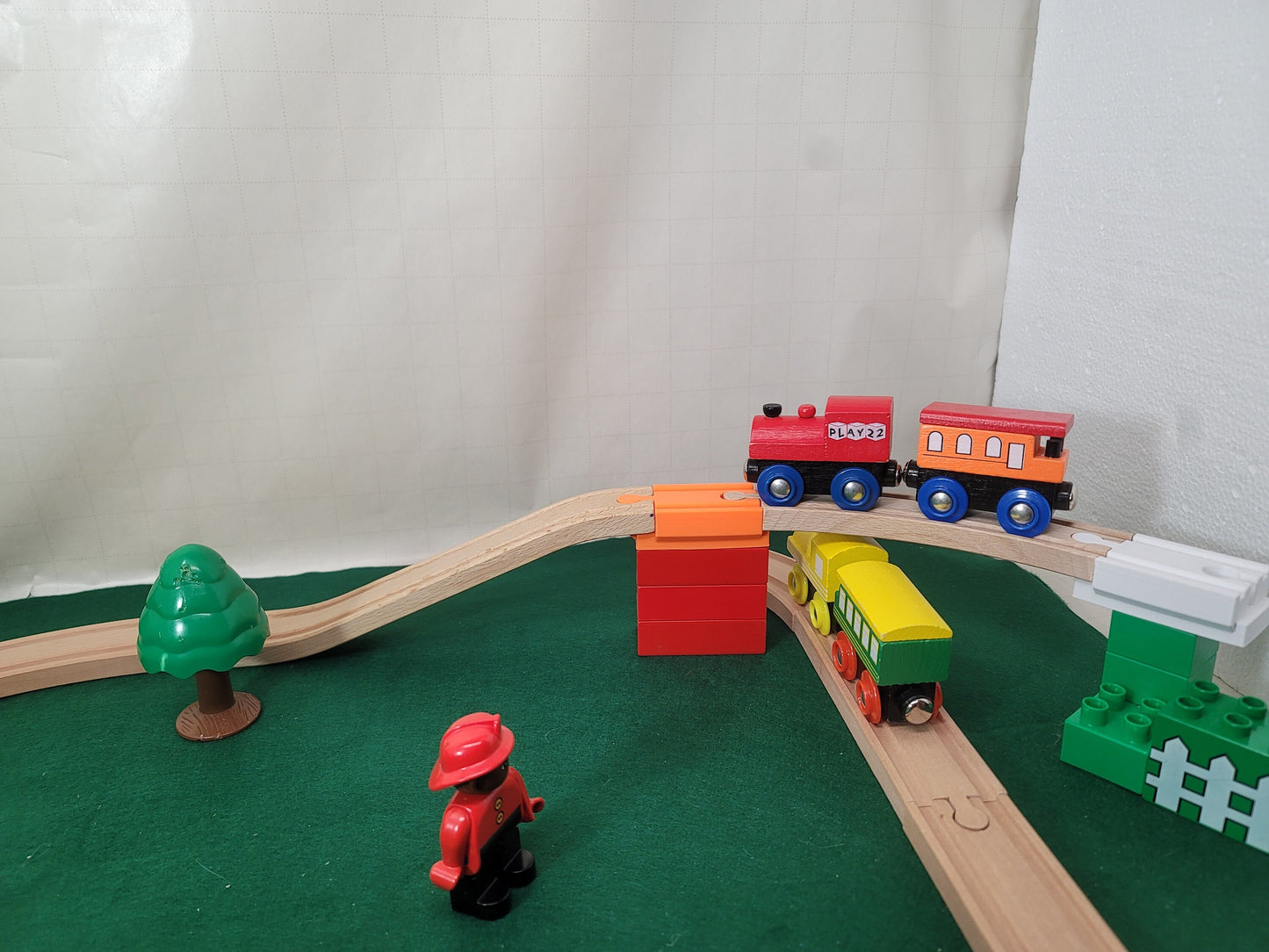 Train Track to Block Adaptor. (3) Pack | Compatible with Duplo |