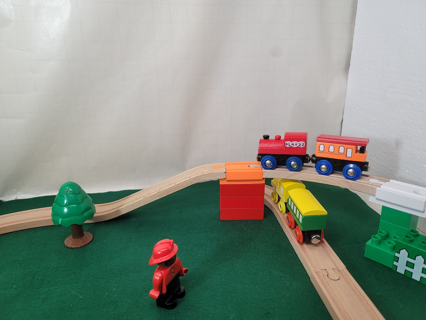 Train Track to Block Adaptor. (3) Pack | Compatible with Duplo |