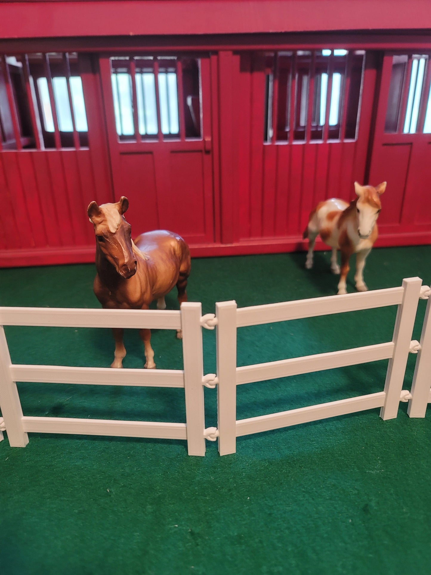 Toy 3-Rail Farm Fence | 1:9 Scale | with Socket Connectors