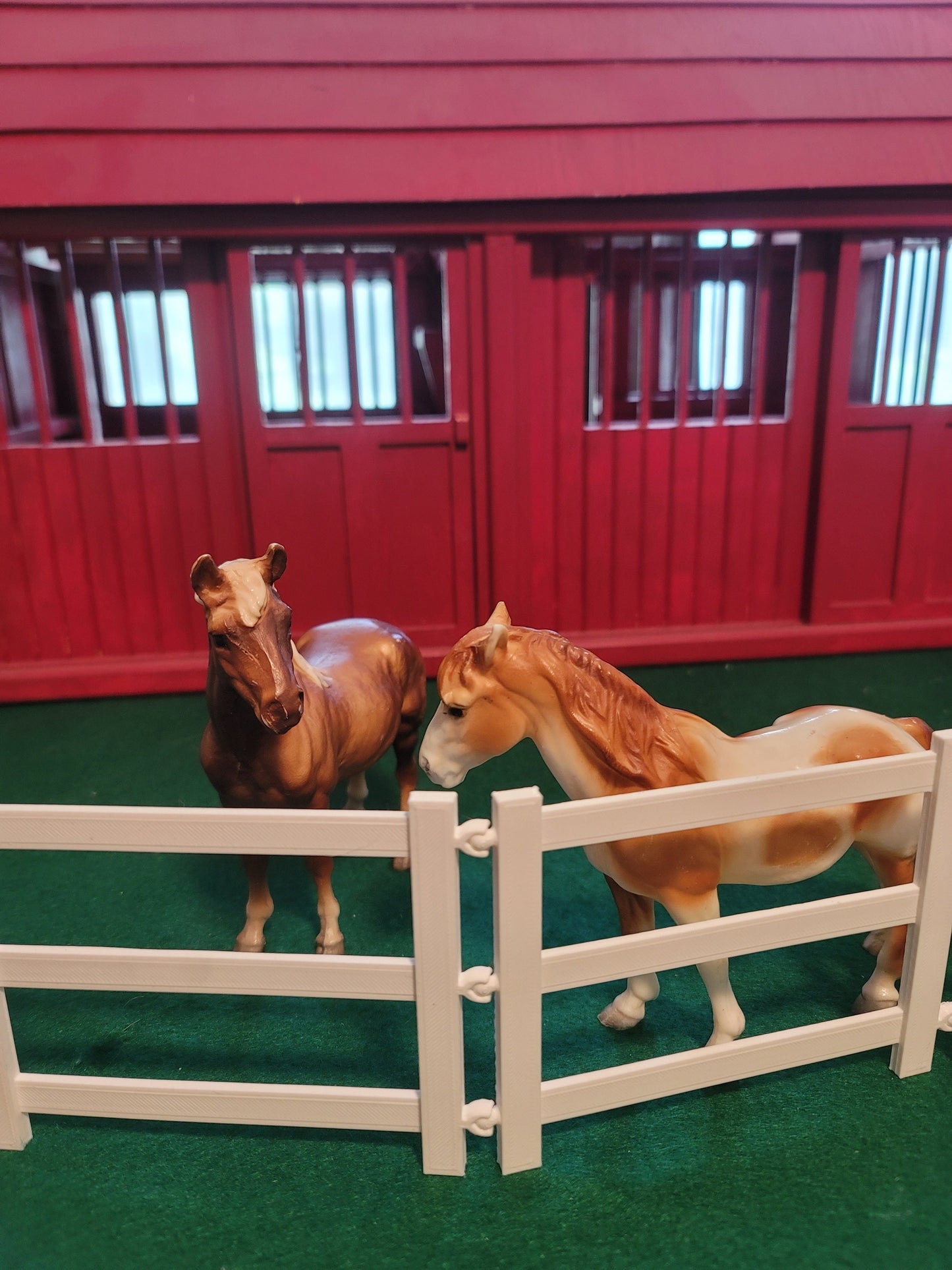 Toy 3-Rail Farm Fence | 1:9 Scale | with Socket Connectors